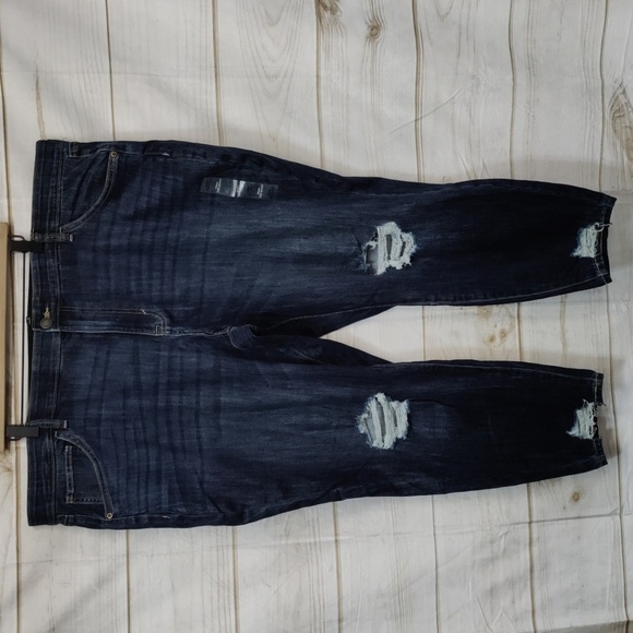 Sonoma Dark Wash Distressed Ankle Skinny Jeans, Size 24W Short - Picture 1 of 15